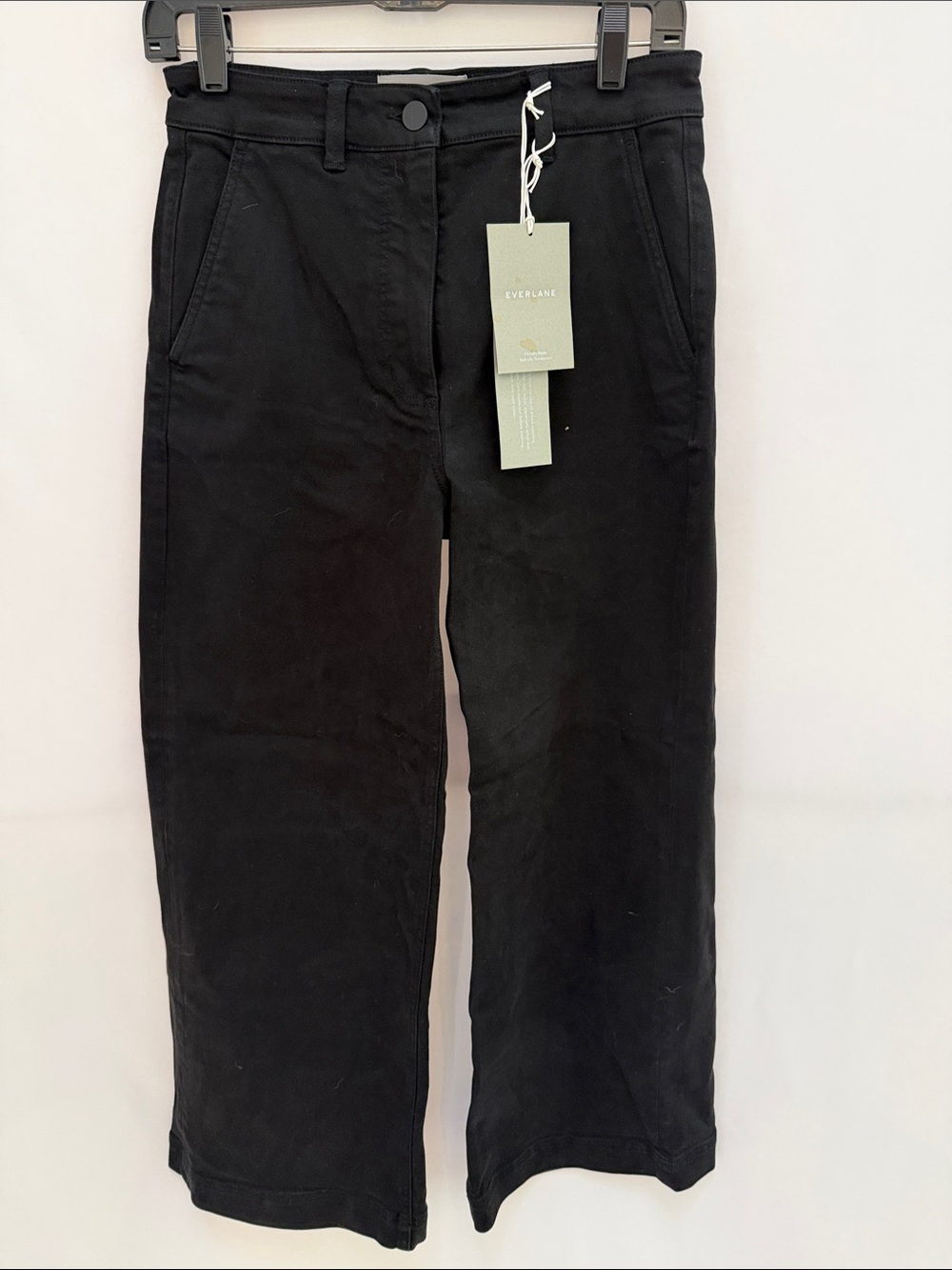 Everlane Black Wide-Leg Chino Pants